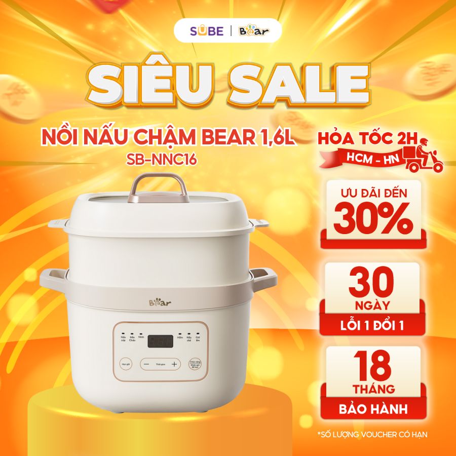 Nồi nấu chậm Bear 1.6L SB-NNC16