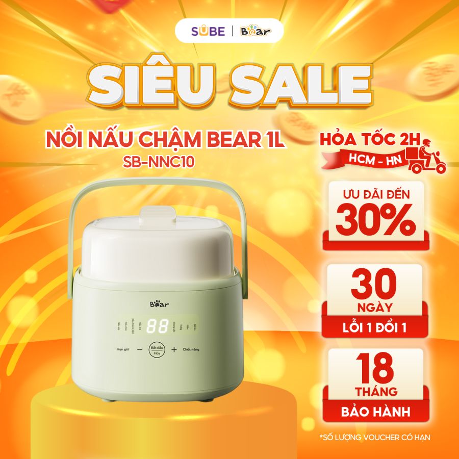 Nồi nấu chậm Bear 1L SB-NNC10