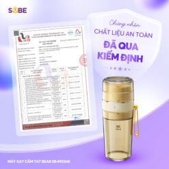 Chất liệu cối xay an toàn, không chứa BPA, được chứng nhận an toàn vệ sinh thực phẩm