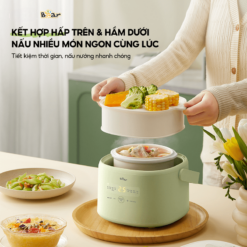 lồng hấp nồi nấu chậm bear 1l