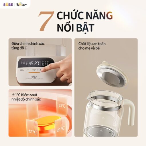 Máy đun nước hâm sữa Bear WW-4H12W