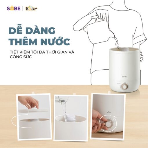 3 bước sử dụng máy phun sương tạo ẩm Bear dễ dàng