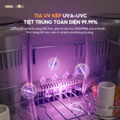 Tia UV kép diệt vi khuẩn gây hại 