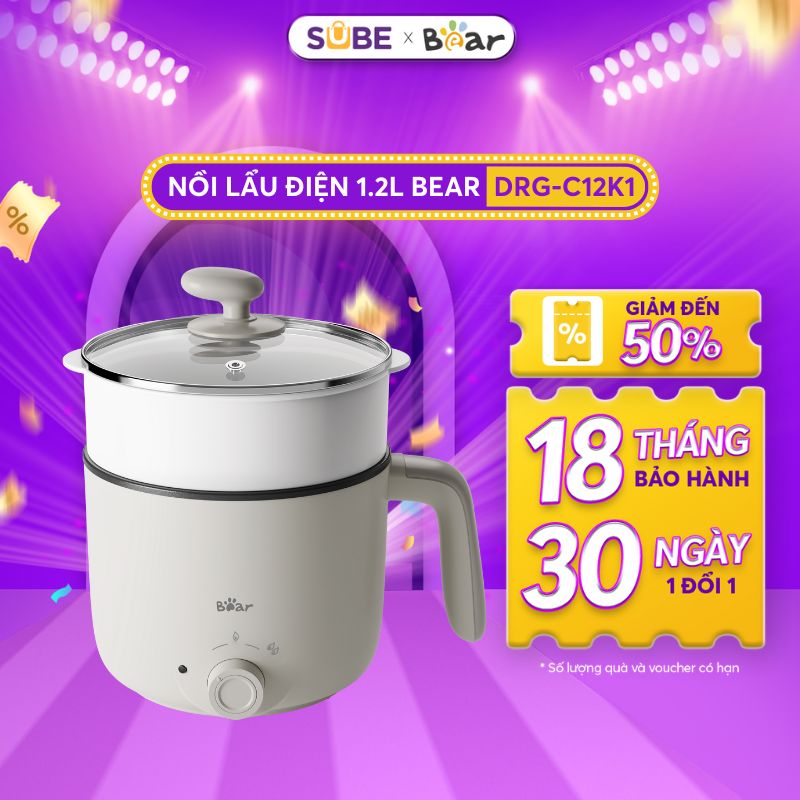 nồi điện đa năng bear 1.2l DRG-C12K1