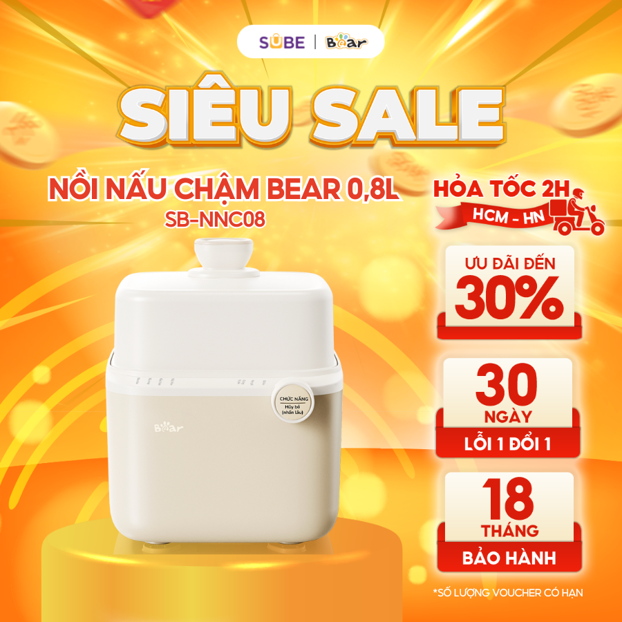 Nồi nấu chậm Bear 0.8L SB-NNC08