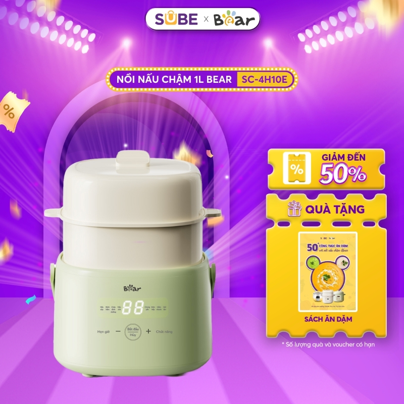 Nồi nấu chậm Bear 1L SC-4H10E