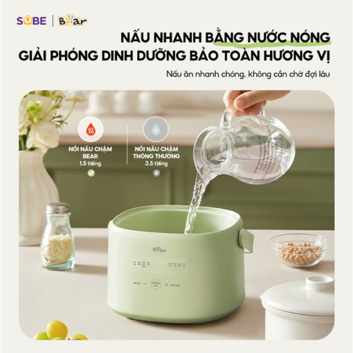 Nồi nấu chậm Bear 1L SC-4H10E