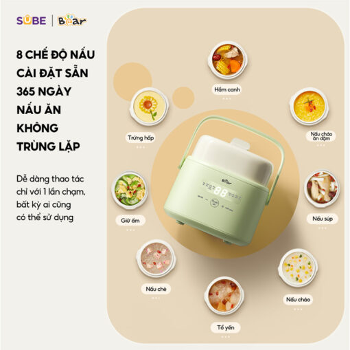 Nồi nấu chậm Bear 1L SC-4H10E