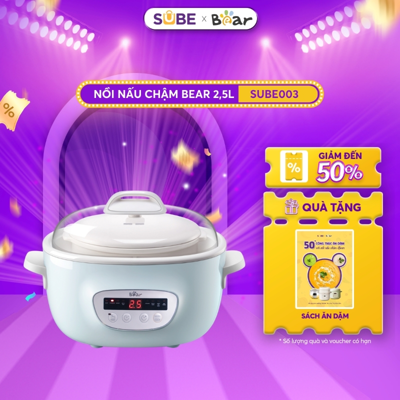 Nồi nấu chậm Bear 2,5L SUBE003