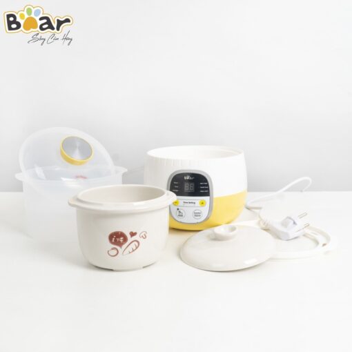 Thố sứ nồi nấu chậm Bear 0.8L