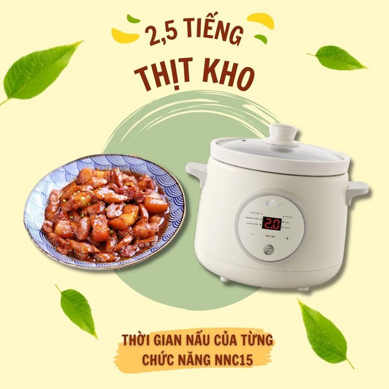 kho thịt bằng nồi nấu chậm bear