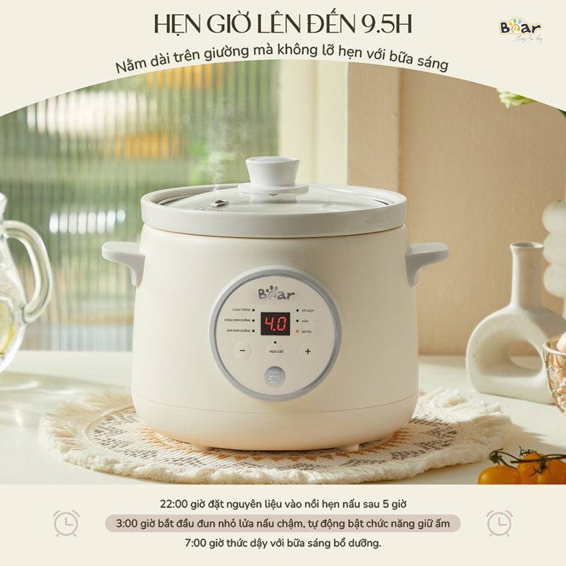 Nồi nấu chậm Bear 1.5L SB-NNC15