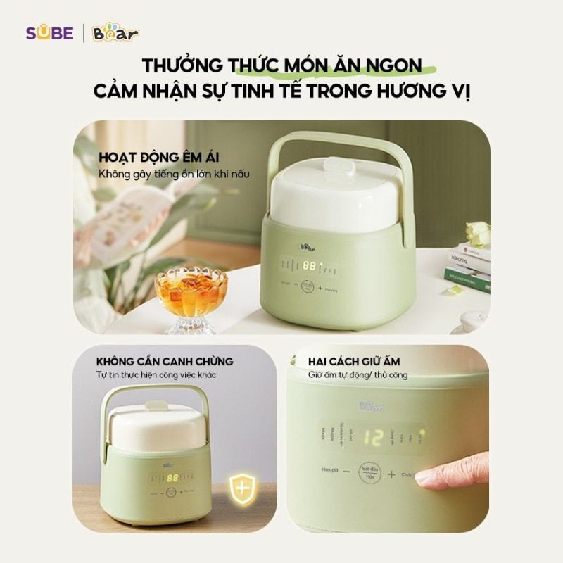 Nồi nấu chậm Bear 1L SB-NNC10/SC-4H10E