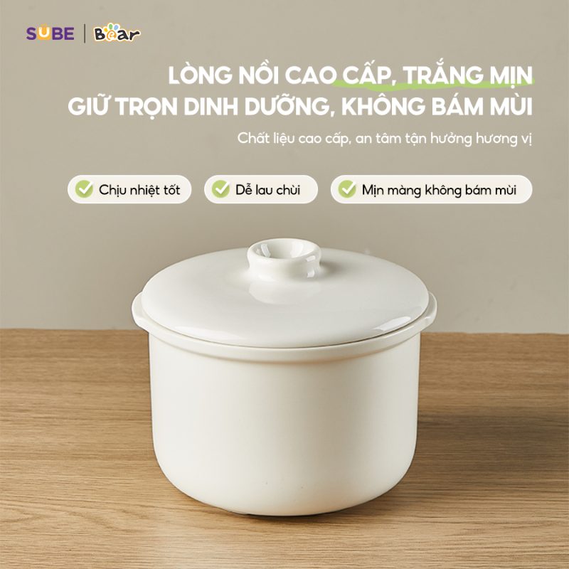 nồi nấu cháo chậm bear có tốt không