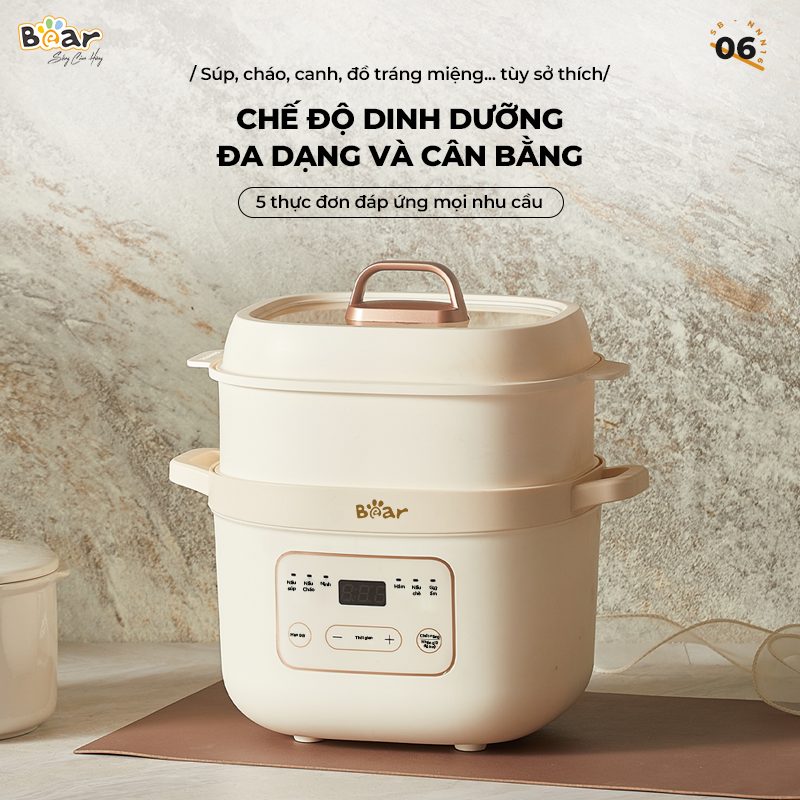 Nồi nấu chậm Bear 1.6L SB-NNC16