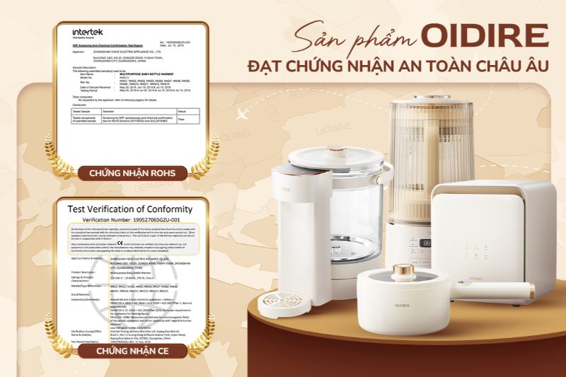 chứng nhận an toàn sản phẩm oidire