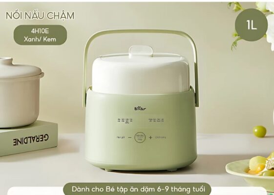 Top 4 nồi nấu cháo chậm xanh thiết kế đẹp, chất lượng đảm bảo mẹ nên biết