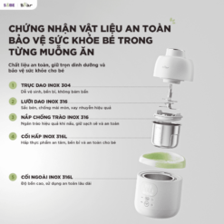 Toàn bộ vật liệu inox an toàn đạt chuẩn tiếp xúc thực phẩm